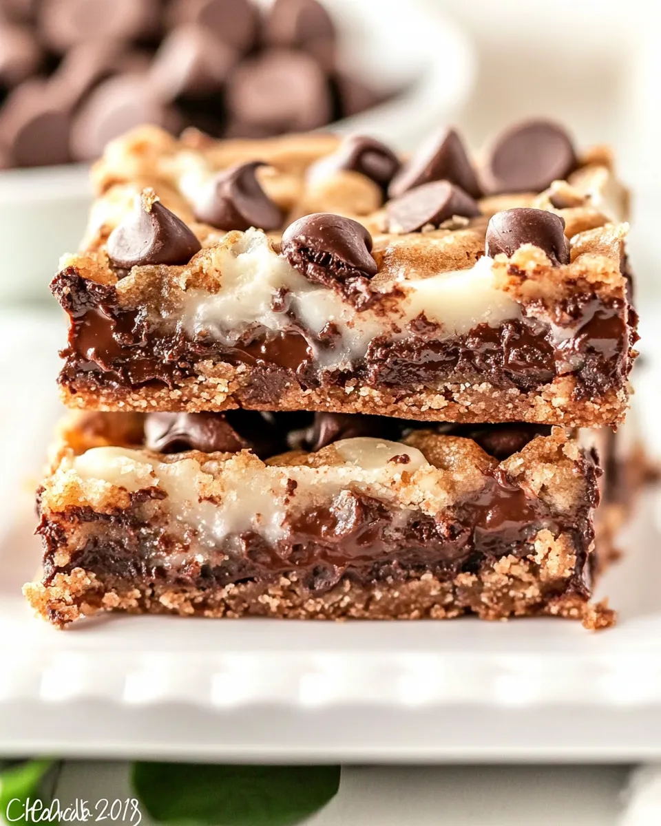 Delicious Chocolate Chip Cookie Magic Bars shot