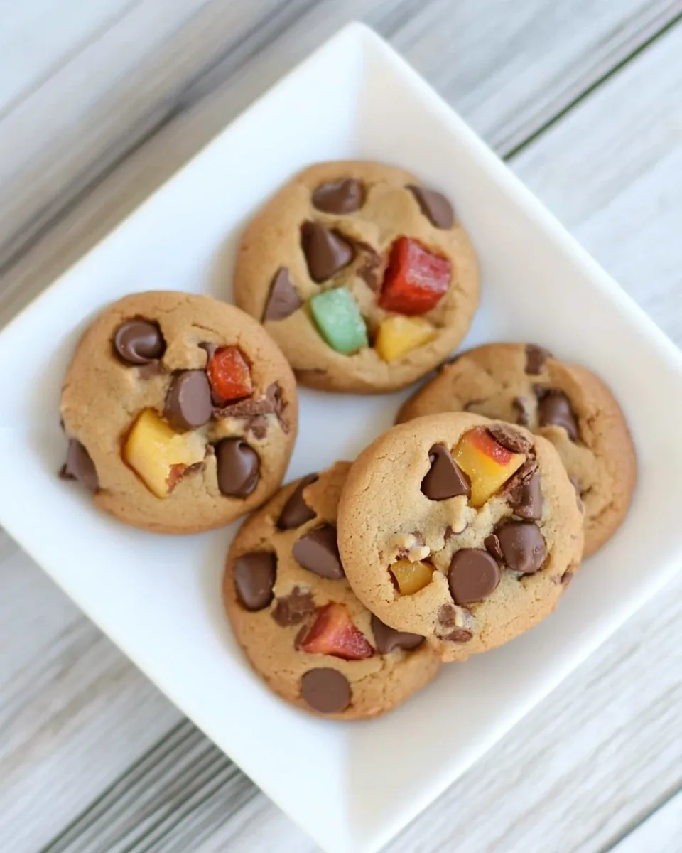 Delicious Chocolate Chip Cookies with Candied Fruit shot
