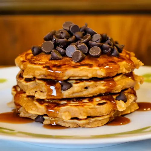 Homemade Chocolate Chip Oatmeal Cookie Pancakes image