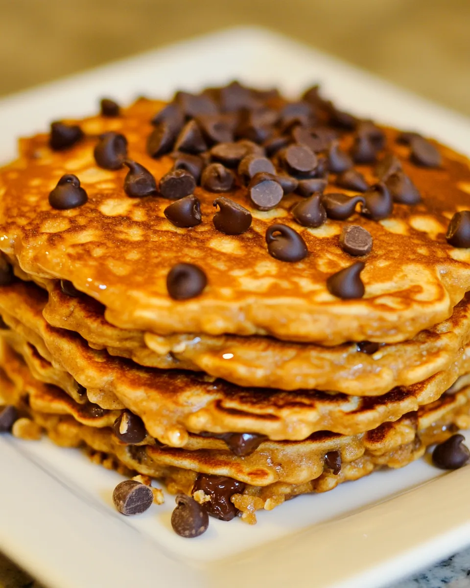 Delicious Chocolate Chip Oatmeal Cookie Pancakes recipe photo