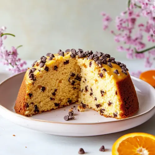 Sweet Chocolate Chip Orange Ricotta Pound Cake. dish image