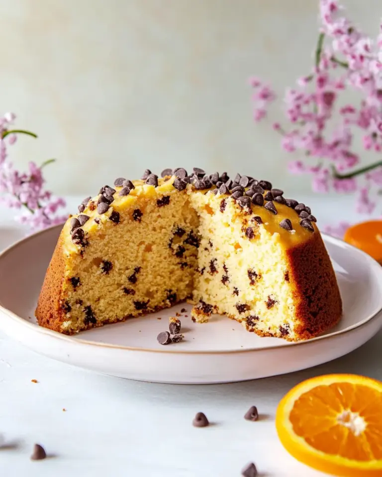 Sweet Chocolate Chip Orange Ricotta Pound Cake. dish image
