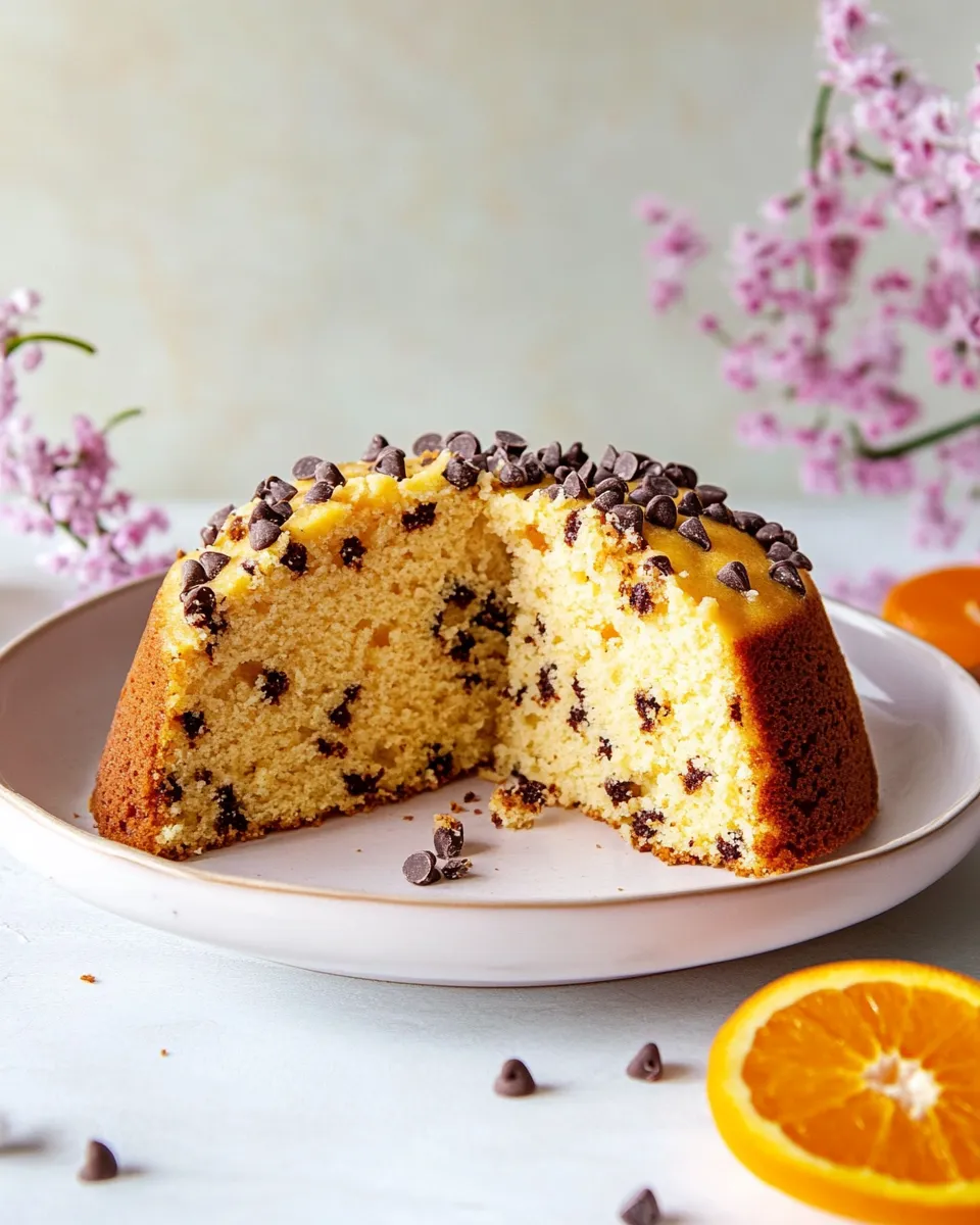 Sweet Chocolate Chip Orange Ricotta Pound Cake. dish image
