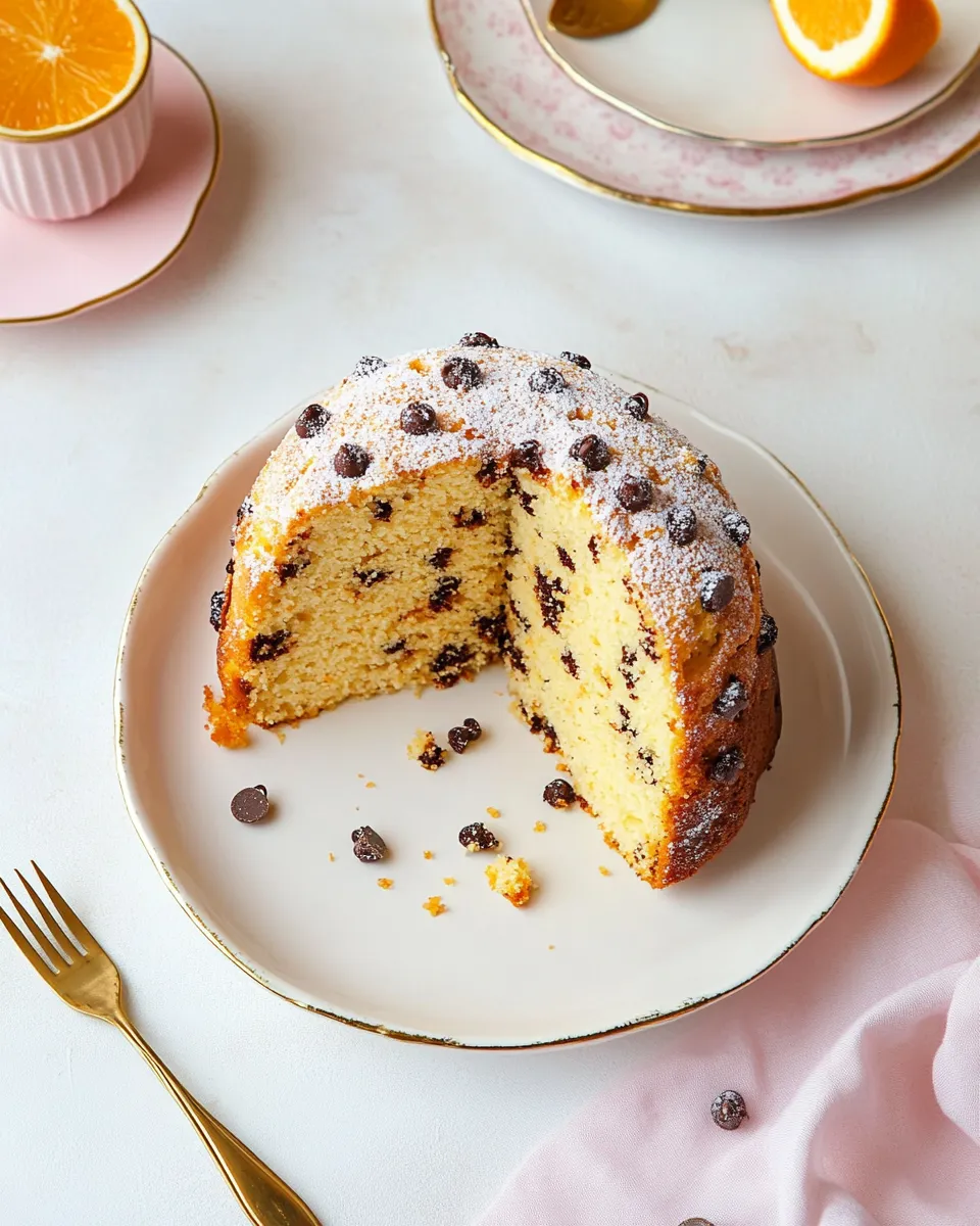 Perfect Chocolate Chip Orange Ricotta Pound Cake. recipe image