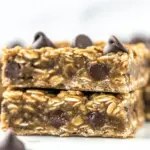 Homemade Chocolate Chip Peanut Butter Oatmeal Bars photo