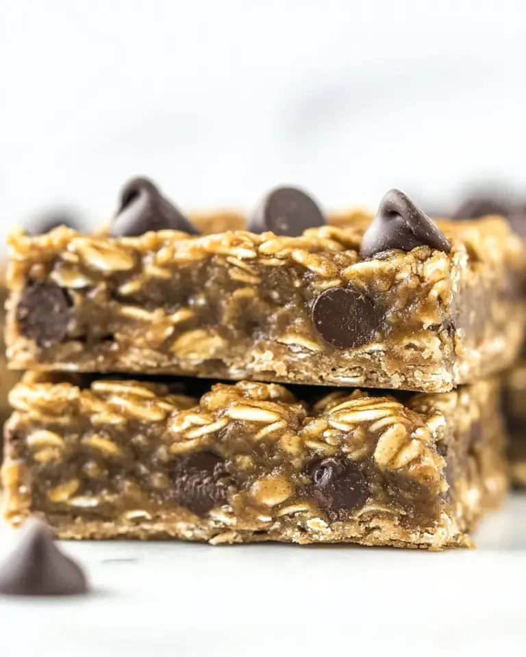 Homemade Chocolate Chip Peanut Butter Oatmeal Bars photo