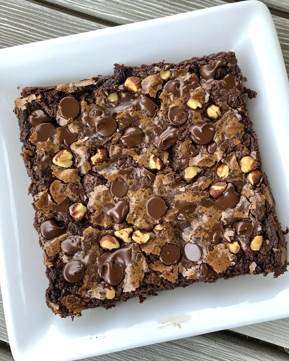 Delicious Chocolate Chip Walnut Brownies shot