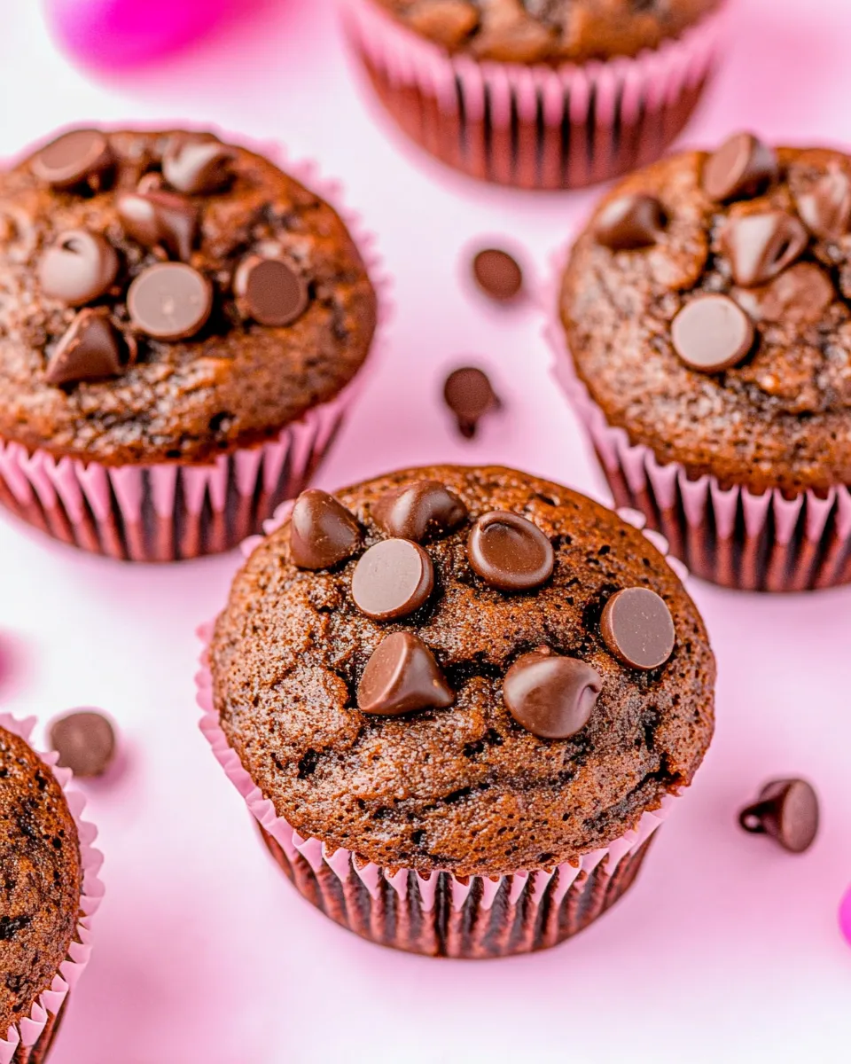 Classic Chocolate Chocolate Chip Muffins image