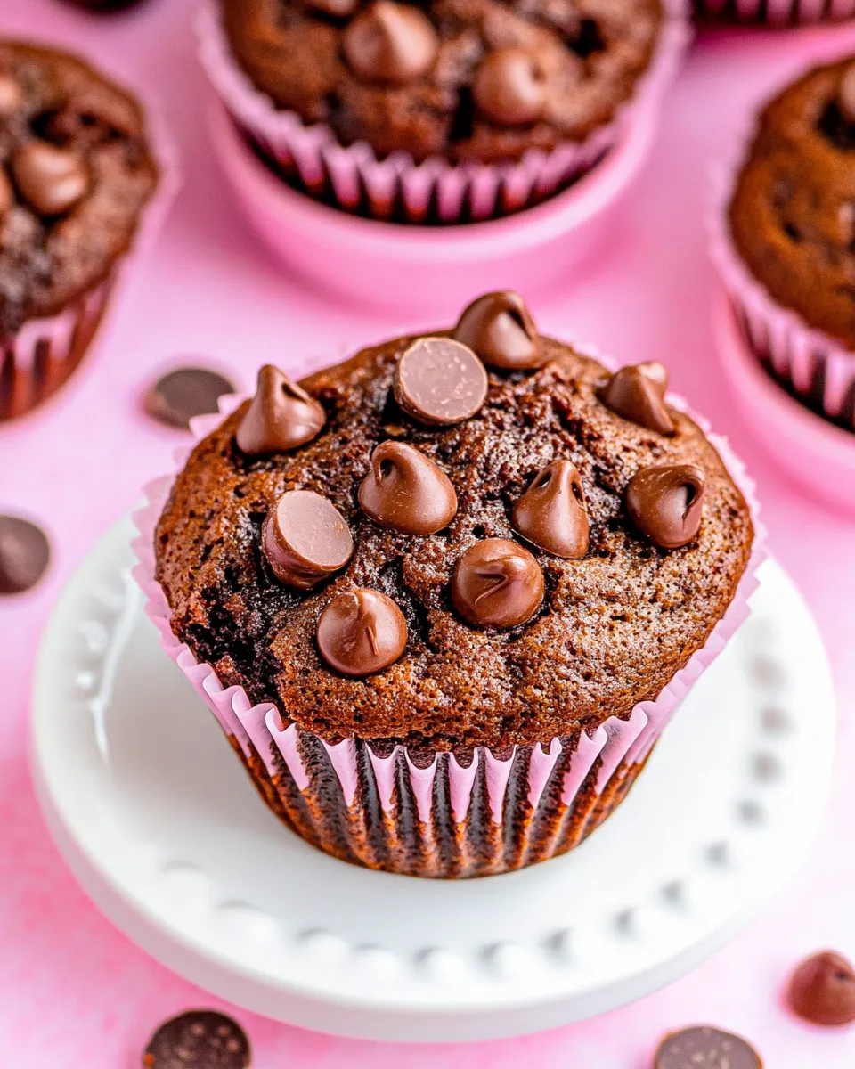 Easy Chocolate Chocolate Chip Muffins recipe photo