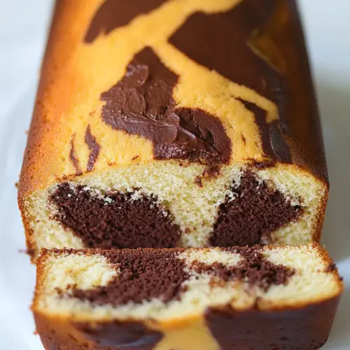 Homemade Chocolate, Dulce de Leche, and Vanilla Marble Cake photo