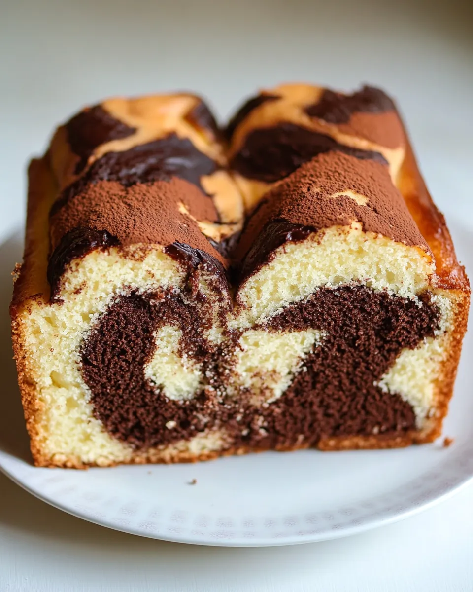 Classic Chocolate, Dulce de Leche, and Vanilla Marble Cake image