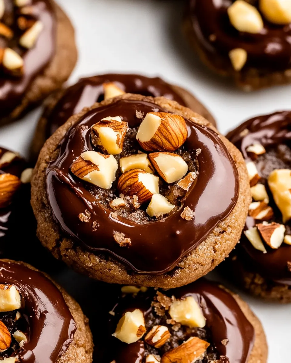 Easy Chocolate Hazelnut Thumbprint Cookies recipe photo