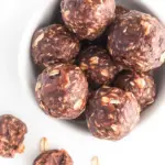 Homemade Chocolate Peanut Butter Oat Balls photo