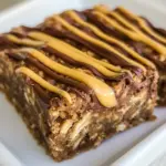 Homemade Chocolate Peanut Butter Oatmeal Bars photo