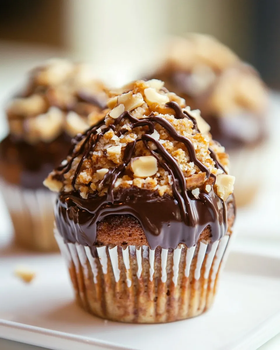 Delicious Chocolate, Peanut Butter and Pretzel Cupcakes image