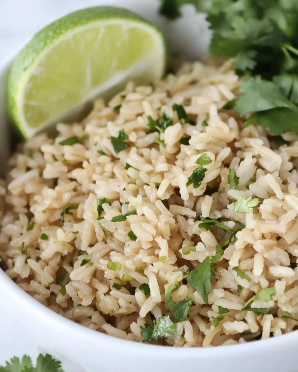 Savory Cilantro Lime Brown Rice plate image