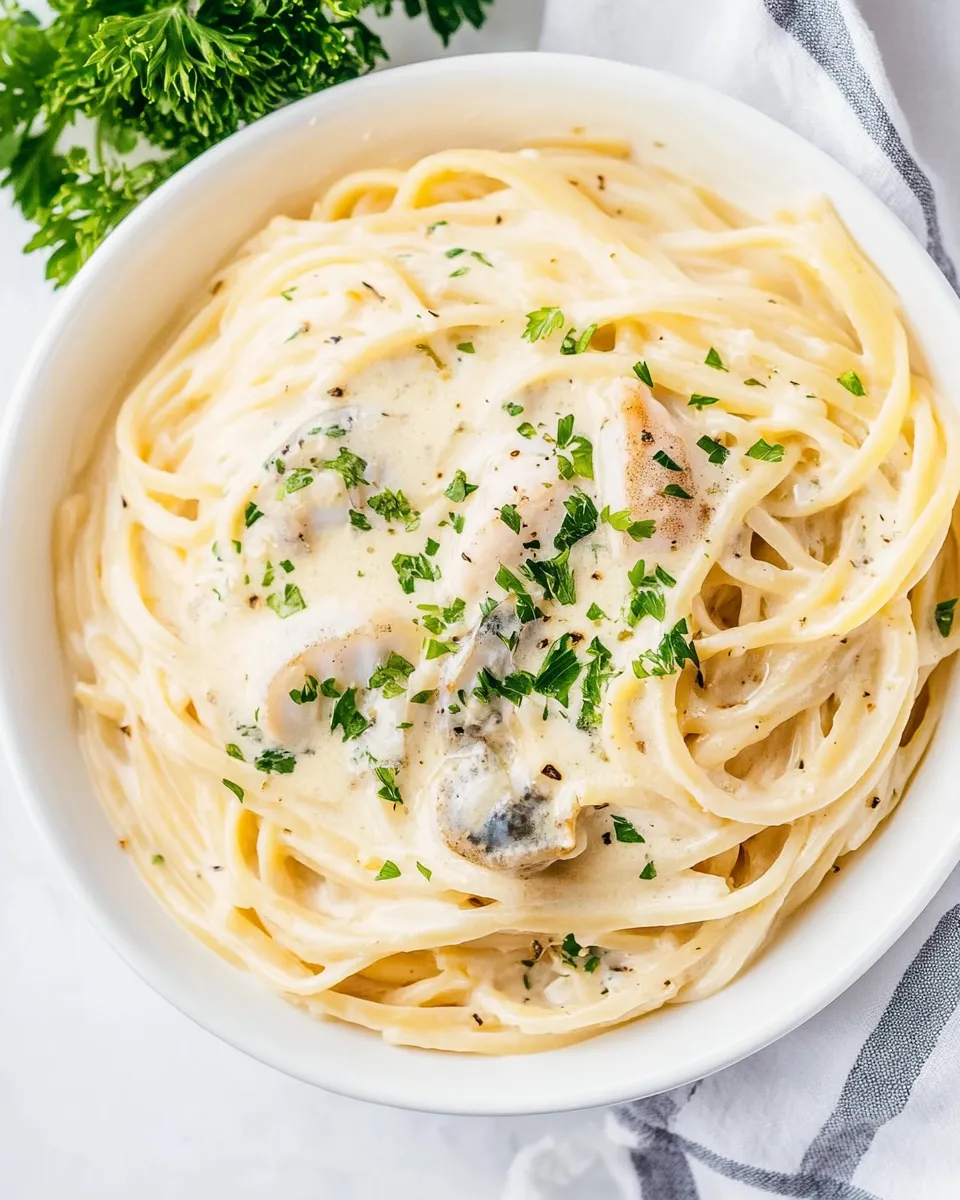 Delicious Clam Linguine shot