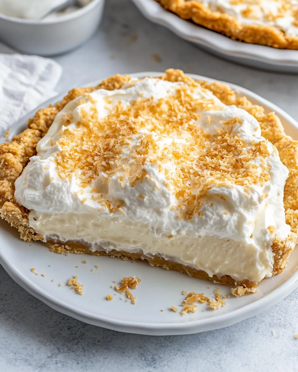 Delicious Coconut Cream Pie shot