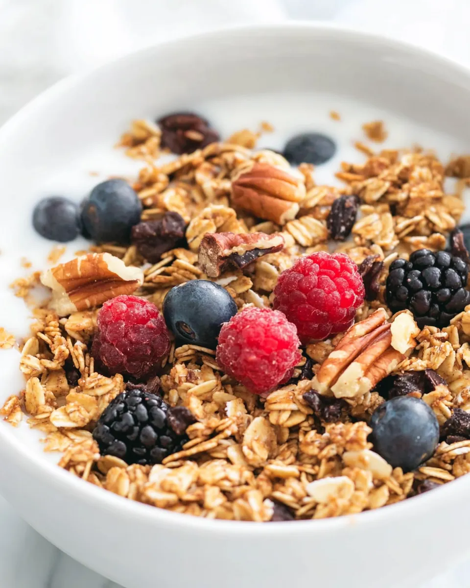 Tasty Coconut Pecan Granola shot