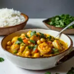 Homemade Coconut Shrimp Curry with Chickpeas photo