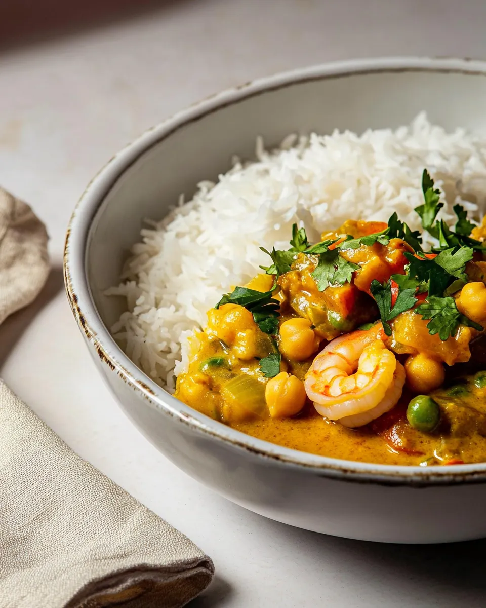 Easy Coconut Shrimp Curry with Chickpeas recipe photo