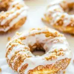 Homemade Coffee Cake Donuts with Vanilla Glaze photo