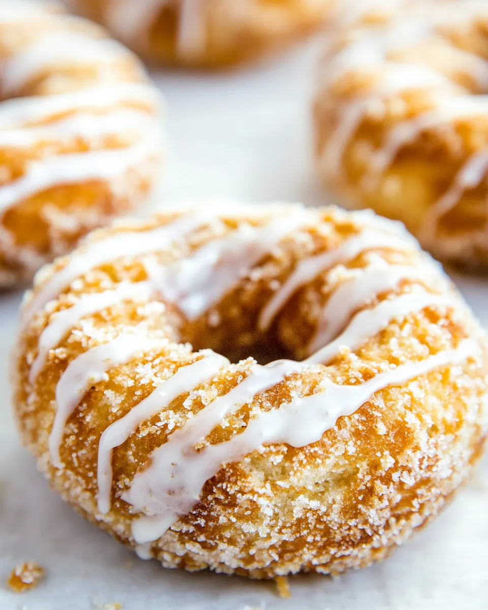 Classic Coffee Cake Donuts with Vanilla Glaze image