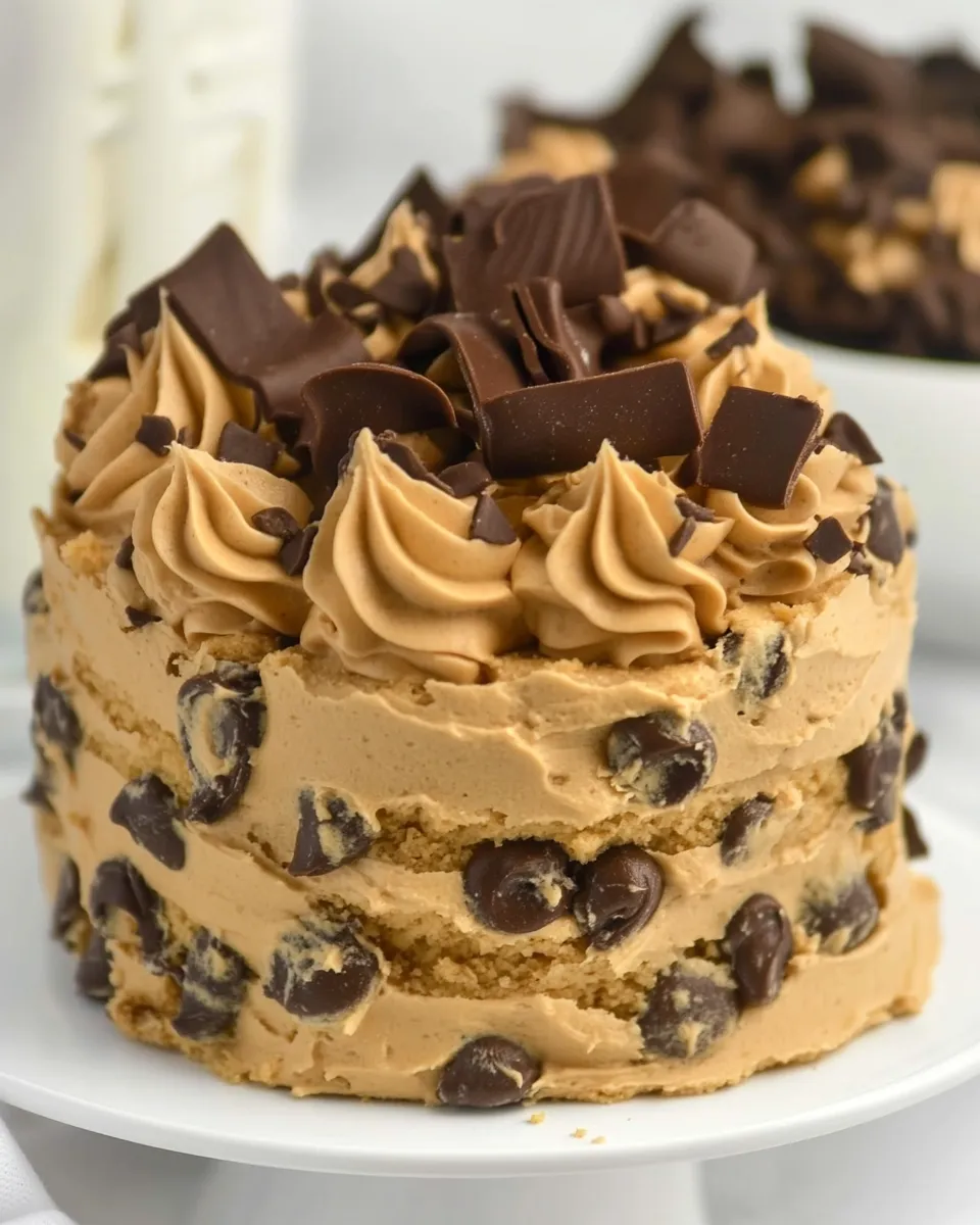 Easy Cookie Dough Cake recipe photo