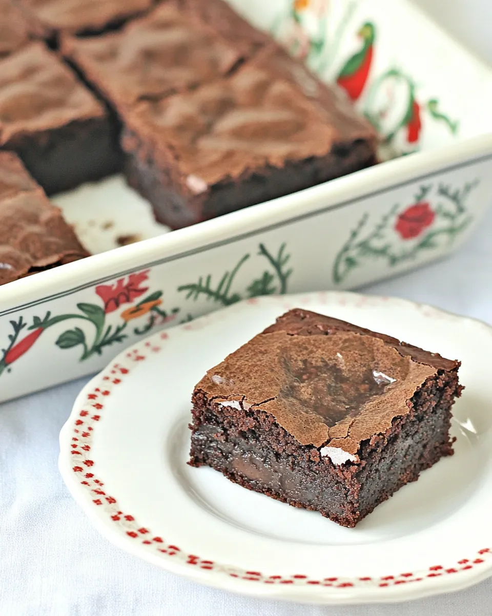 Classic Cook's Illustrated Chewy Brownies shot