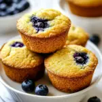 Homemade Cornbread Muffins with Blueberries photo
