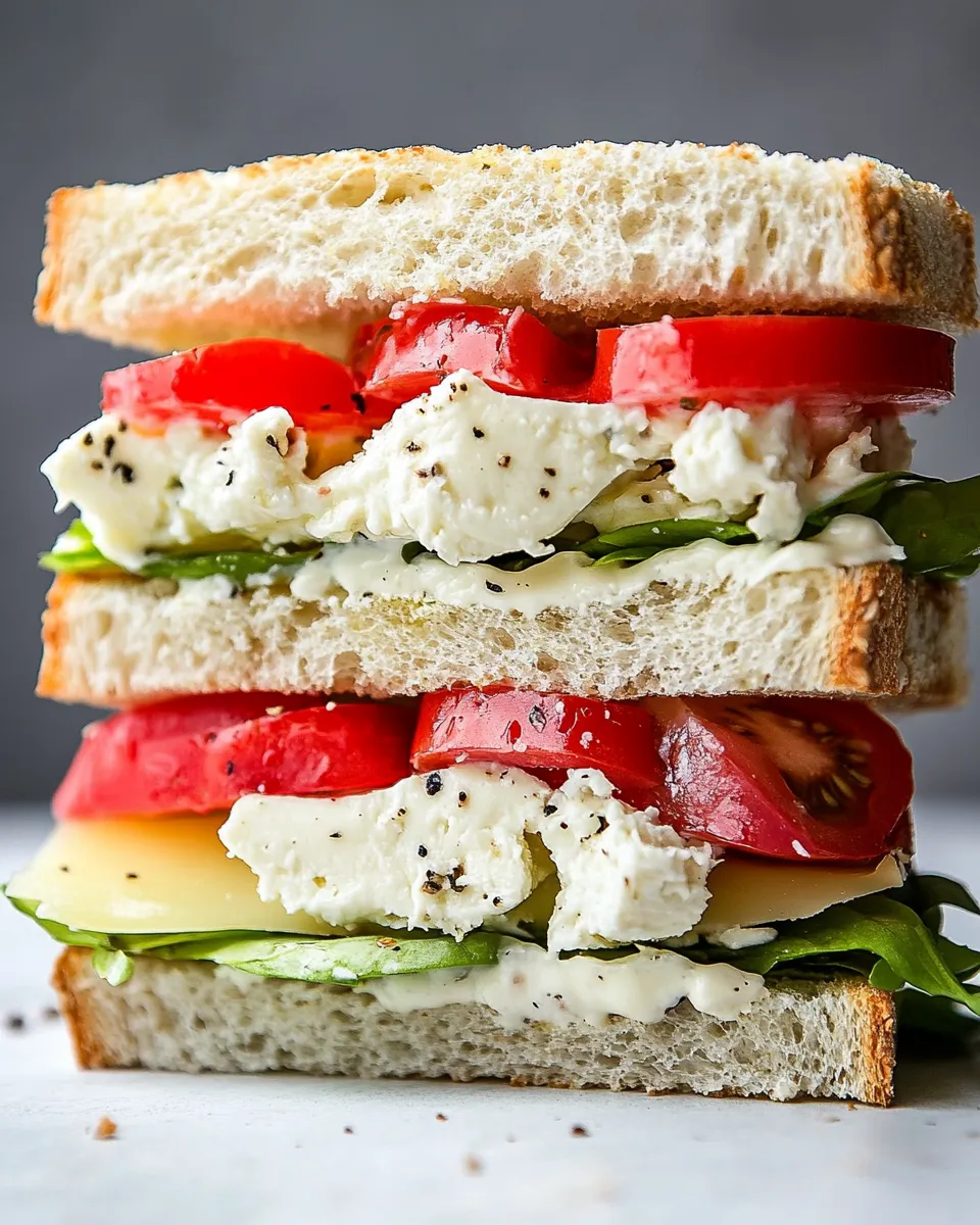 Homemade Cottage Cheese Sandwich photo