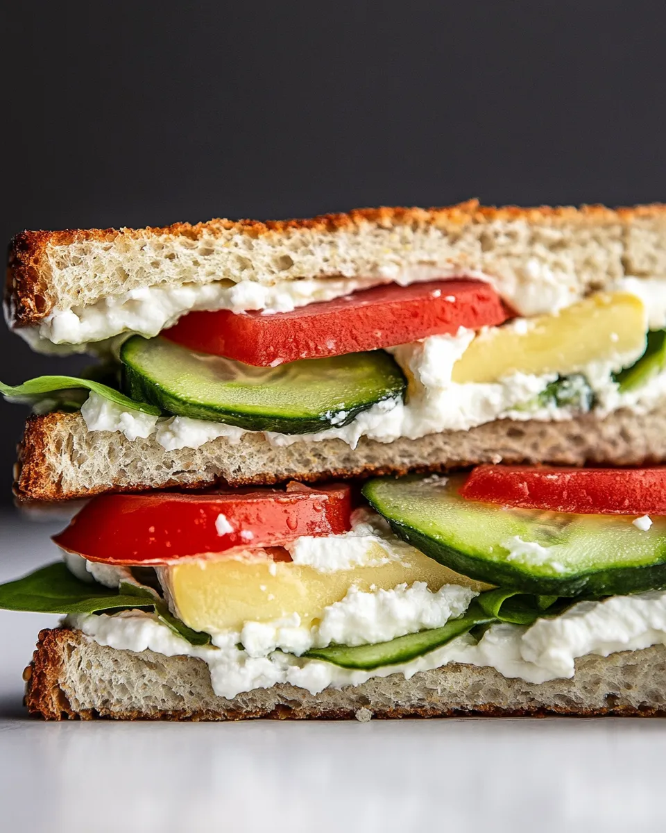 Delicious Cottage Cheese Sandwich shot