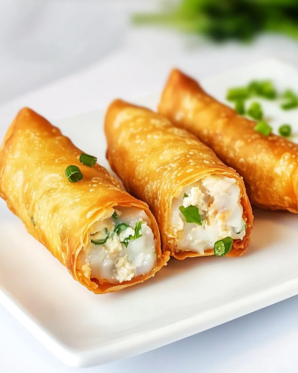 Delicious Crab Rangoon Eggroll shot