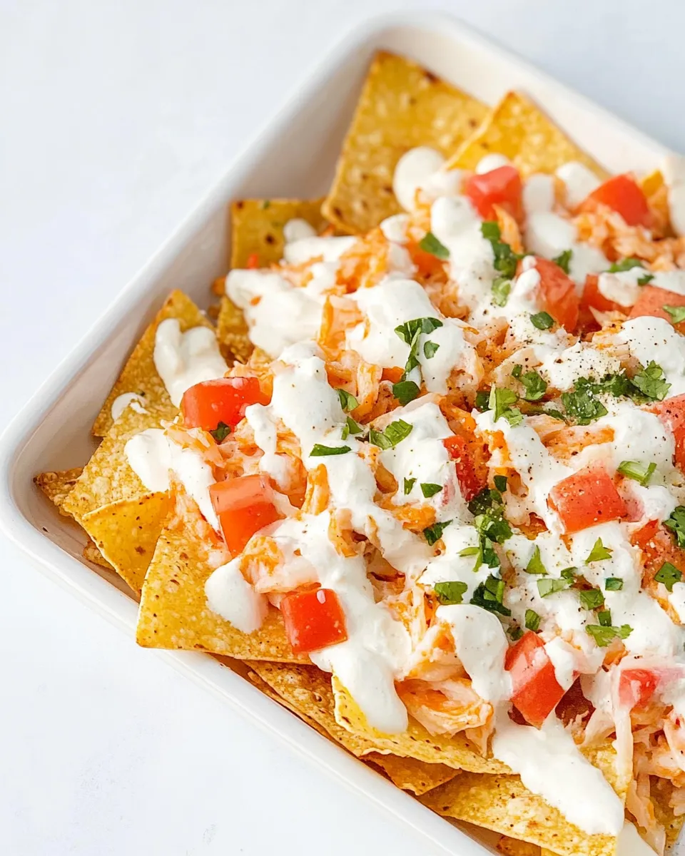 Easy Crab Rangoon Nachos shot