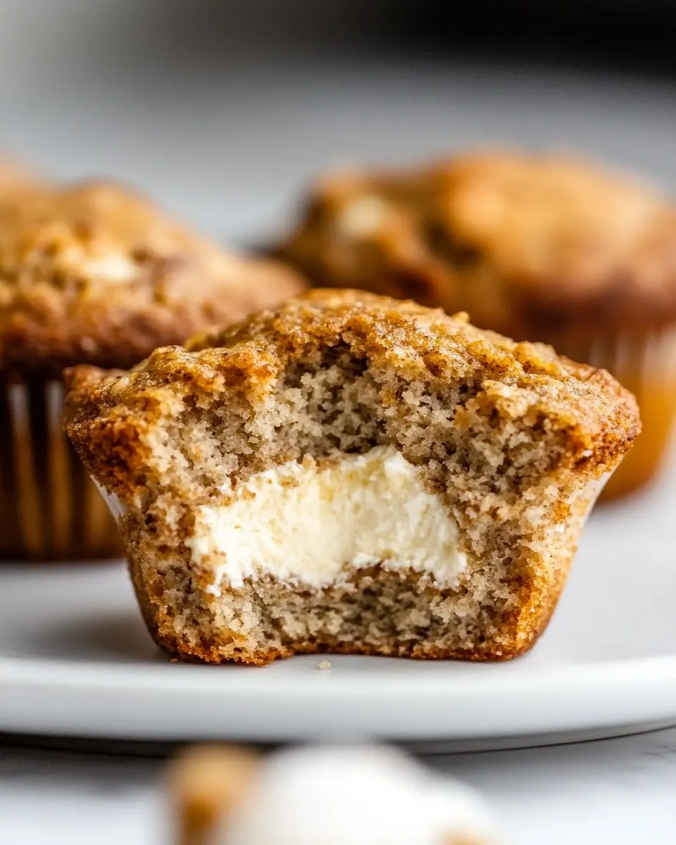 Easy Cream Cheese-Filled Almond Flour Banana Muffins (Gluten-Free) recipe photo