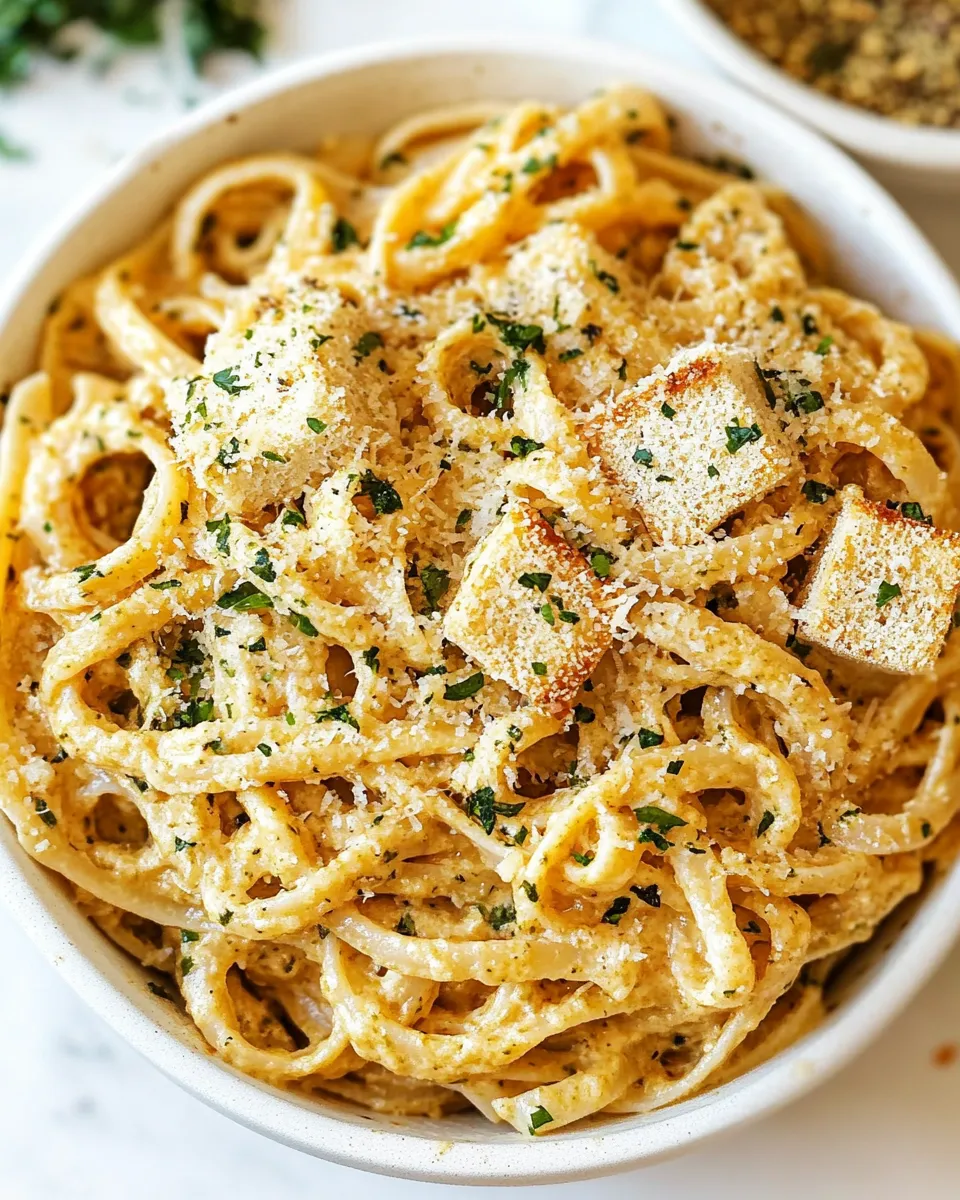 Easy Creamy Garlic Bread Pasta photo