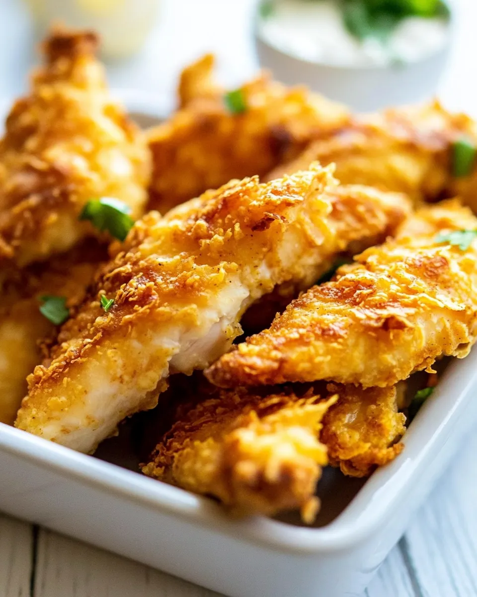 Classic Crispy Baked Chicken Fingers Recipe image