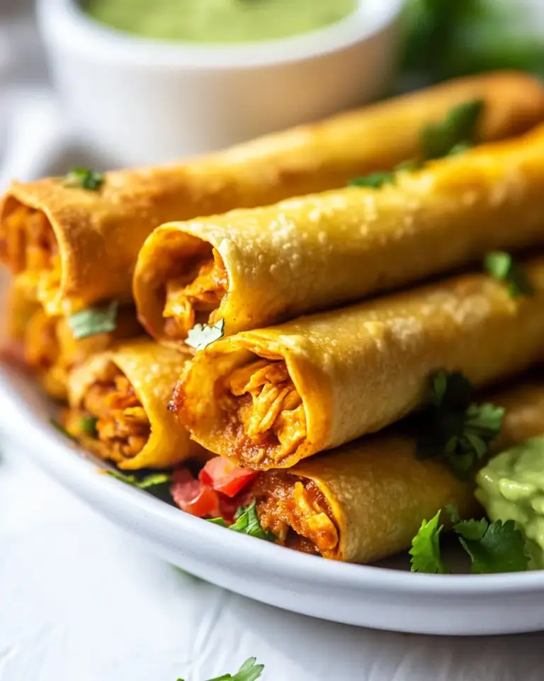 Homemade Crispy Baked Chicken Taquitos photo
