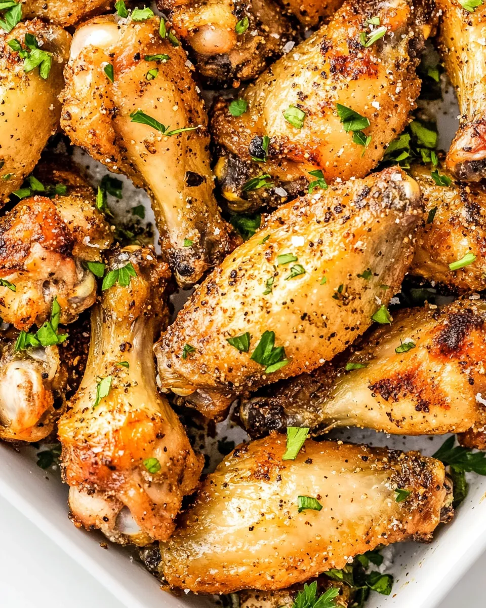 Homemade Crispy Baked Salt and Pepper Chicken Wings photo