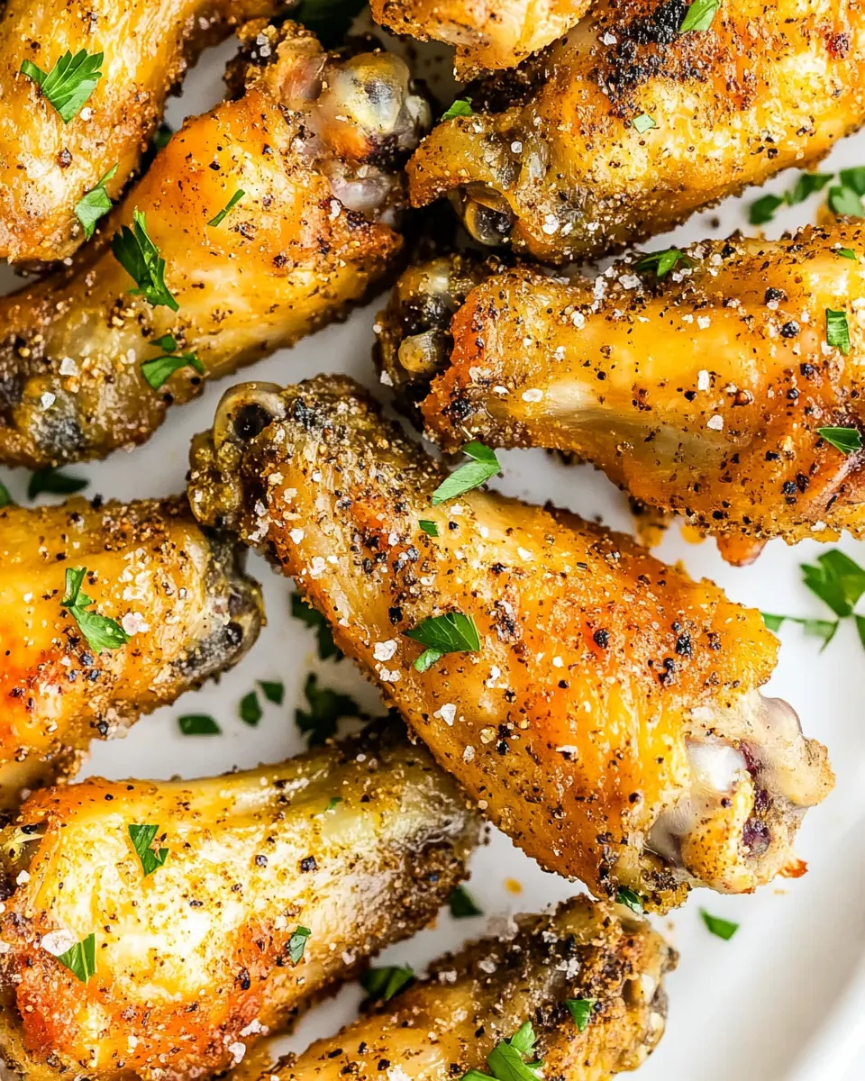 Easy Crispy Baked Salt and Pepper Chicken Wings recipe photo