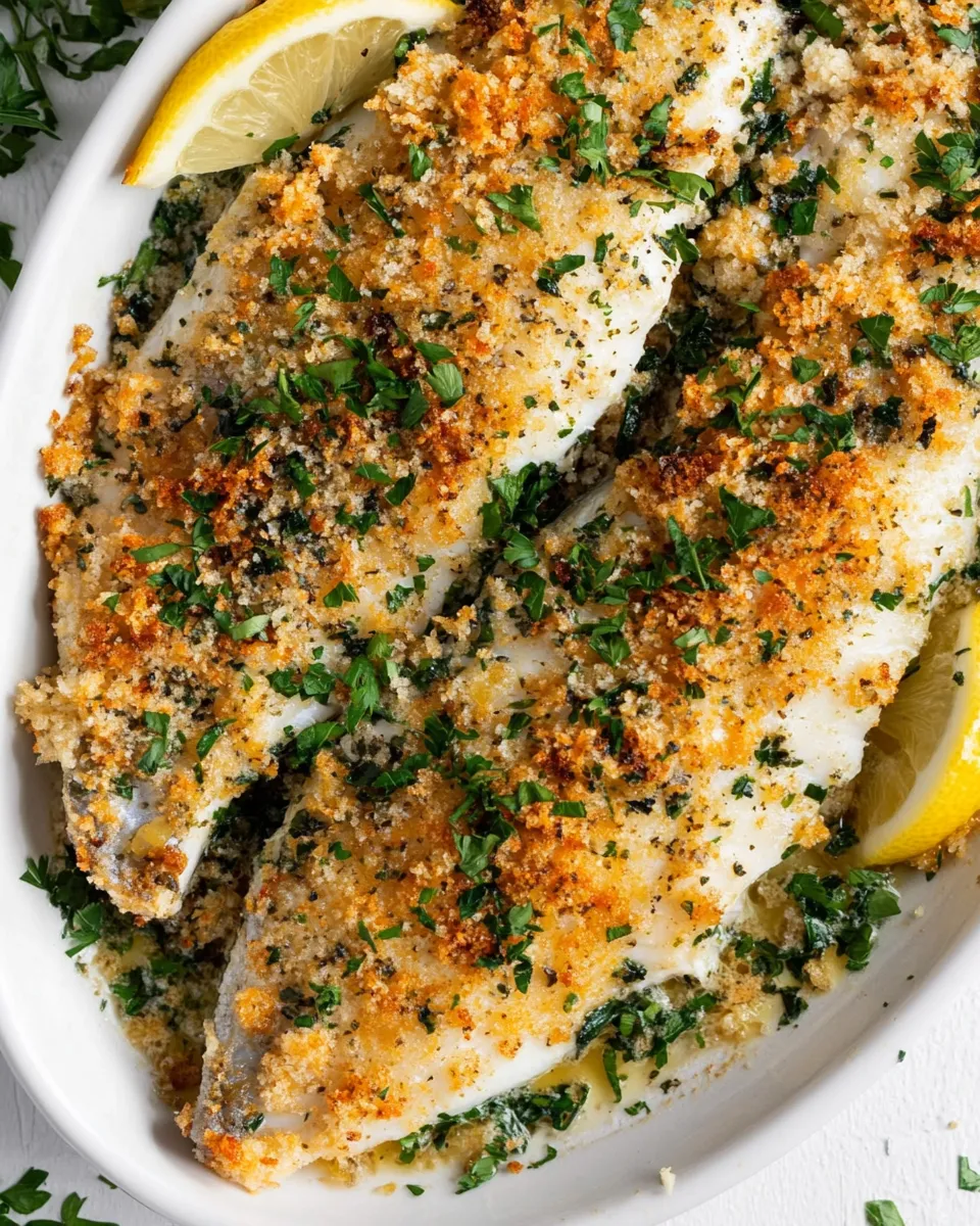 Delicious Crispy Lemon Baked Fish image