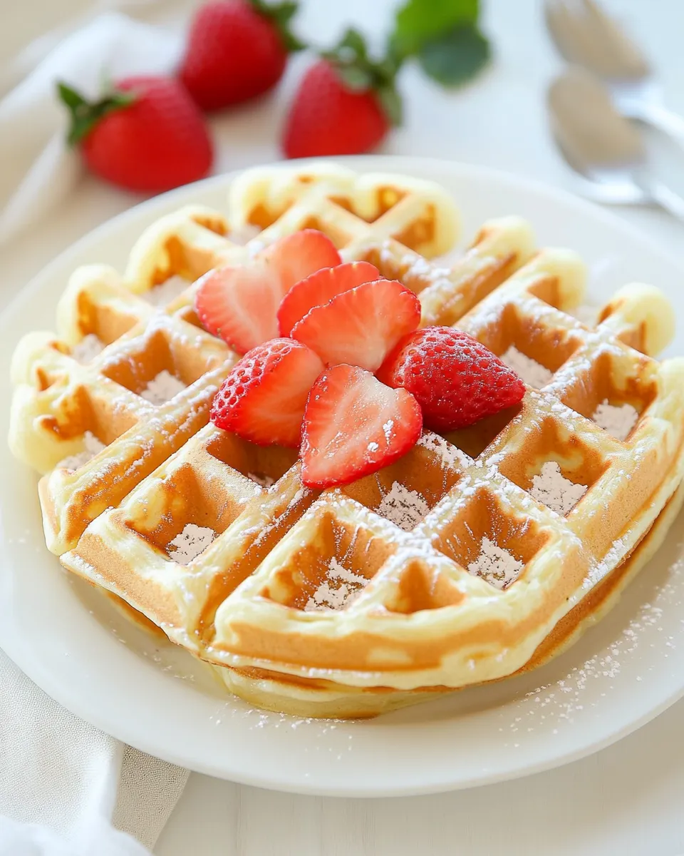 Easy Crispy Waffles food shot