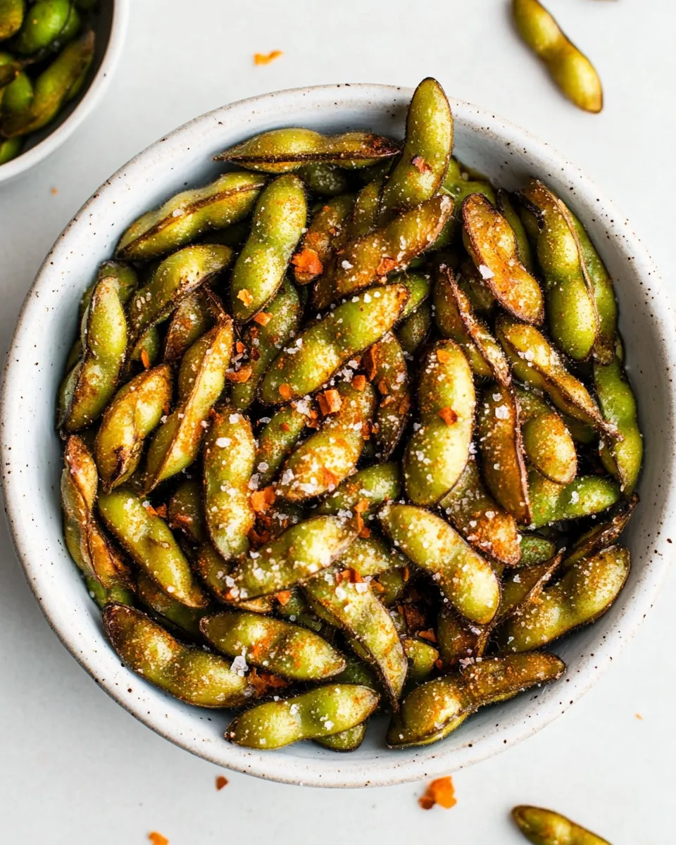 Homemade Crispy & Chewy Air Fryer Edamame photo