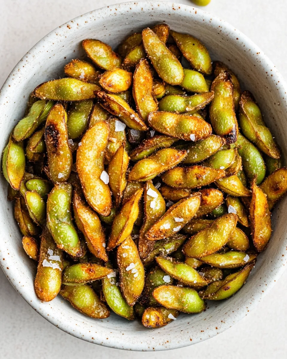 Healthy Crispy & Chewy Air Fryer Edamame dish photo