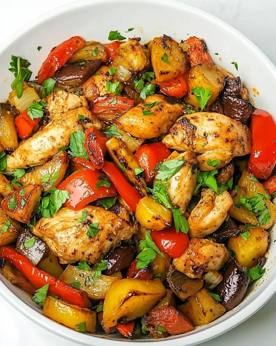 Delicious Croatian Chicken and Vegetables shot