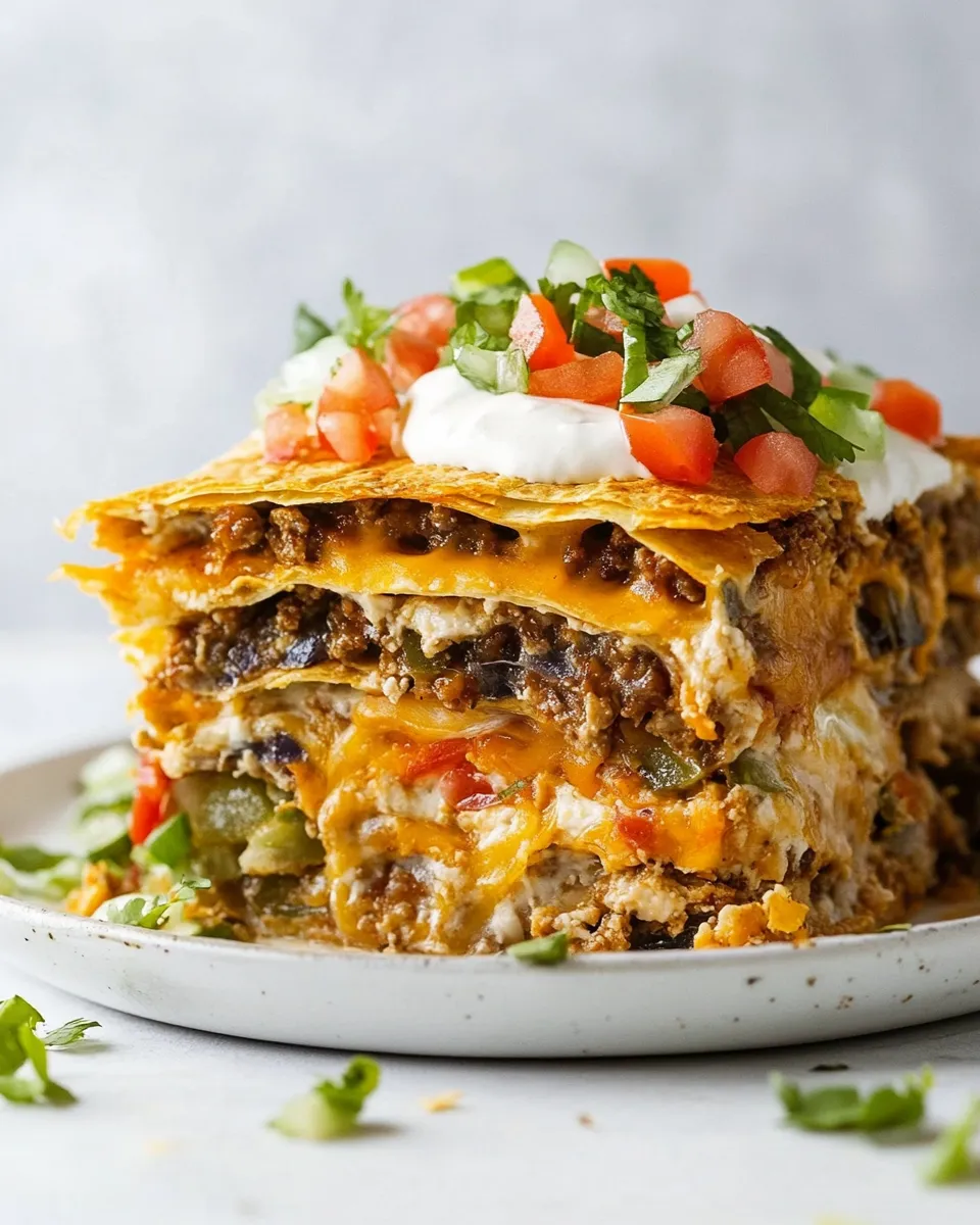 Savory Crunchwrap Casserole (Taco Bell Inspired) shot