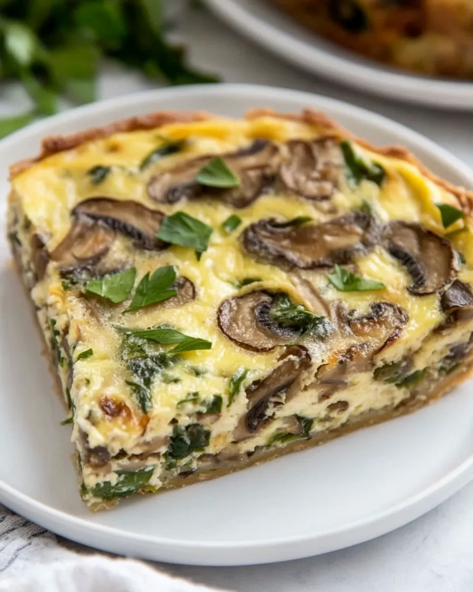 Easy Crustless Mushroom Quiche recipe photo