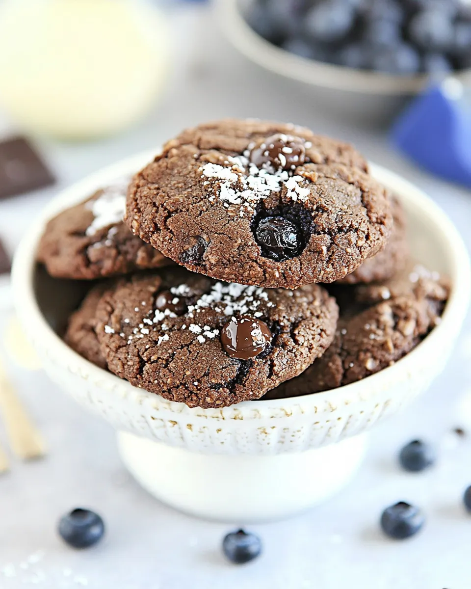 Easy Dark Chocolate Blueberry Olive Oil Cookies recipe photo