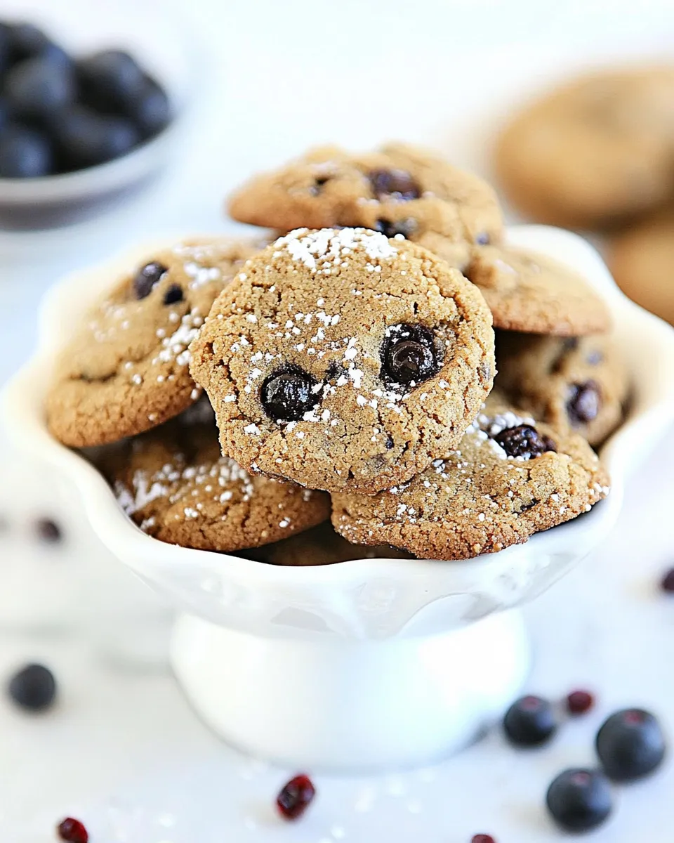 Best Dark Chocolate Blueberry Olive Oil Cookies shot