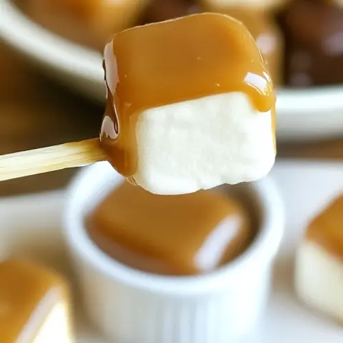 Homemade Dark Chocolate Salted Caramel Dipped Marshmallows photo